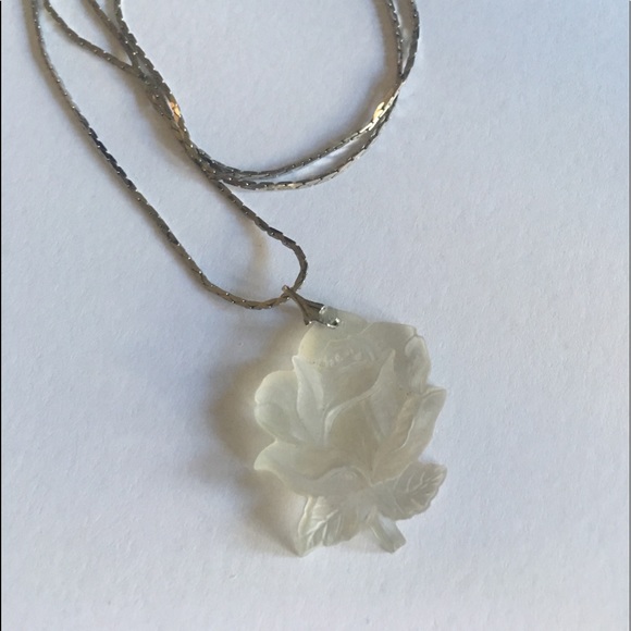 Acrylic Rose Necklace - Picture 3 of 4
